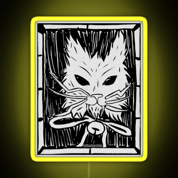 Yule Cat Yule Card RGB Neon Sign