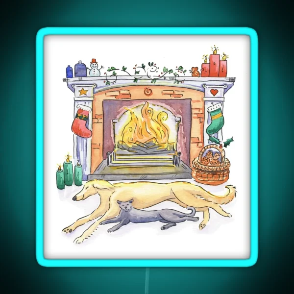 Yule Logs RGB Neon Sign