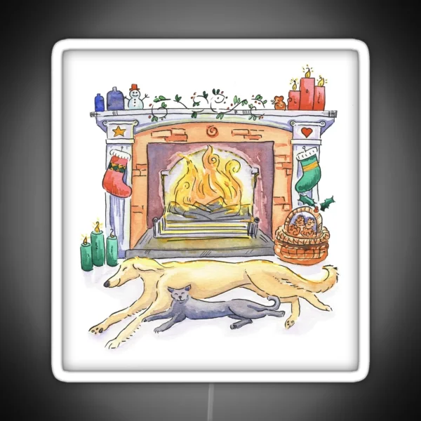 Yule Logs RGB Neon Sign