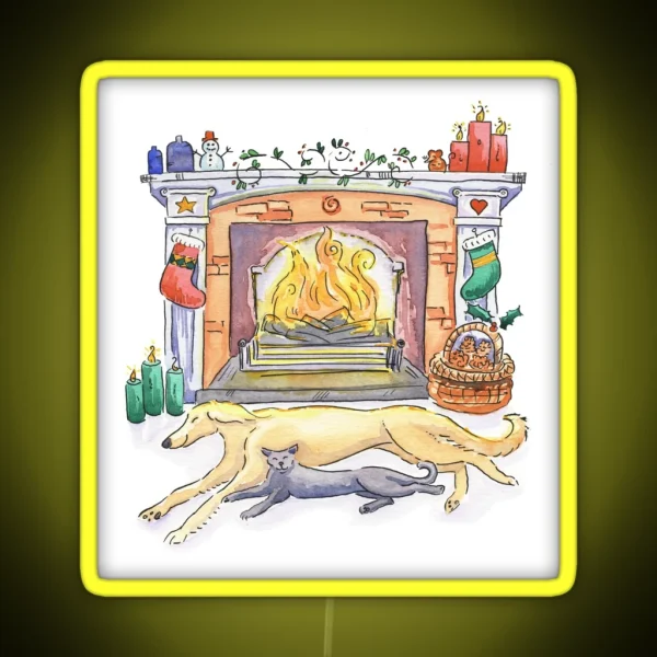 Yule Logs RGB Neon Sign