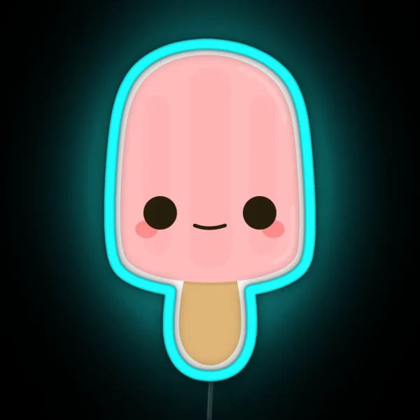 Yummy Kawaii Pink Ice Lolly RGB Neon Sign