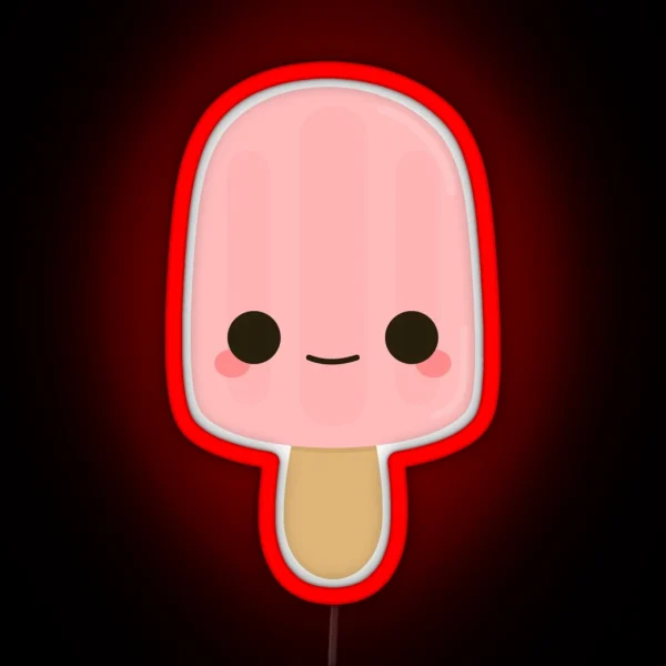 Yummy Kawaii Pink Ice Lolly RGB Neon Sign