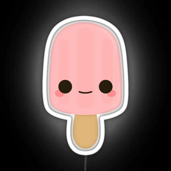 Yummy Kawaii Pink Ice Lolly RGB Neon Sign
