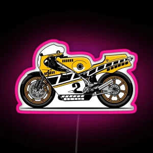 YZR500 Kenny Roberts Race Motorcycle RGB Neon Sign