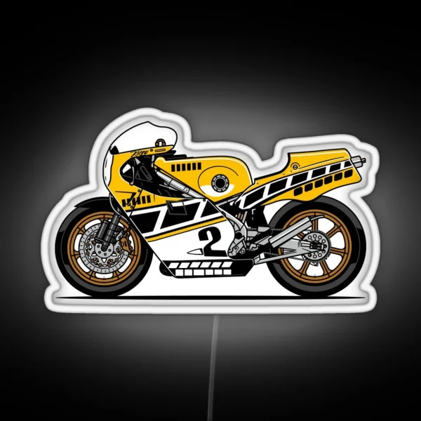 YZR500 Kenny Roberts Race Motorcycle RGB Neon Sign