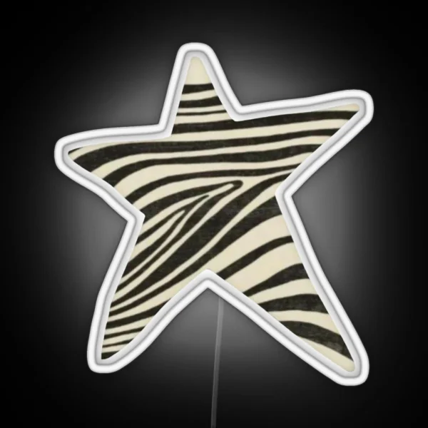 Zebra Print Star RGB Neon Sign