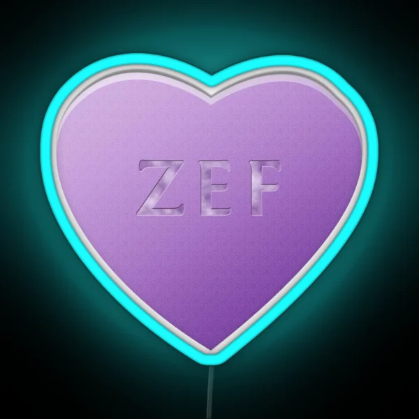 Zef Candy Heart Lilac RGB Neon Sign