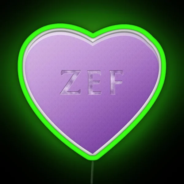 Zef Candy Heart Lilac RGB Neon Sign