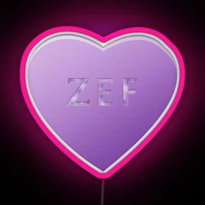 Zef Candy Heart Lilac RGB Neon Sign