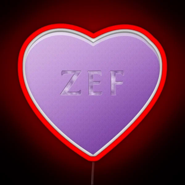 Zef Candy Heart Lilac RGB Neon Sign