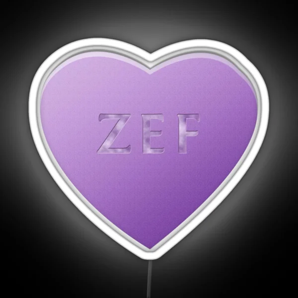 Zef Candy Heart Lilac RGB Neon Sign