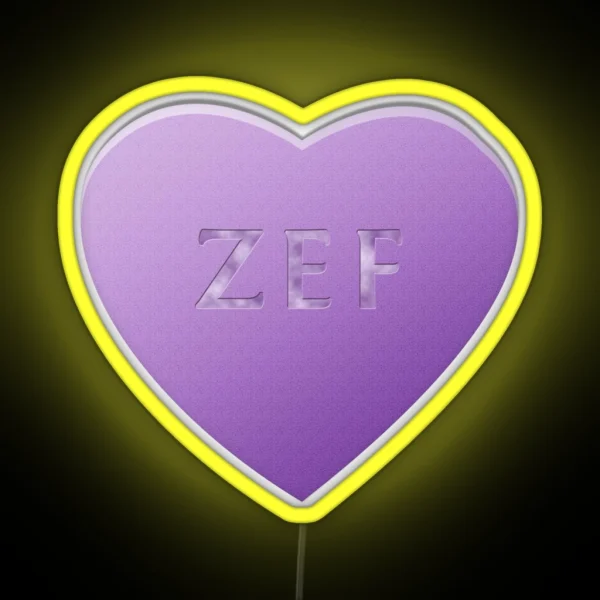 Zef Candy Heart Lilac RGB Neon Sign