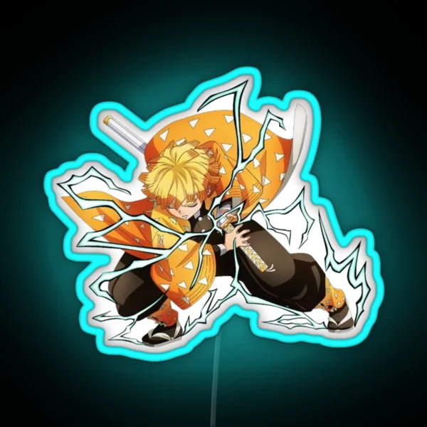 Zenitsu Agatsuma Demon Slayer RGB Neon Sign