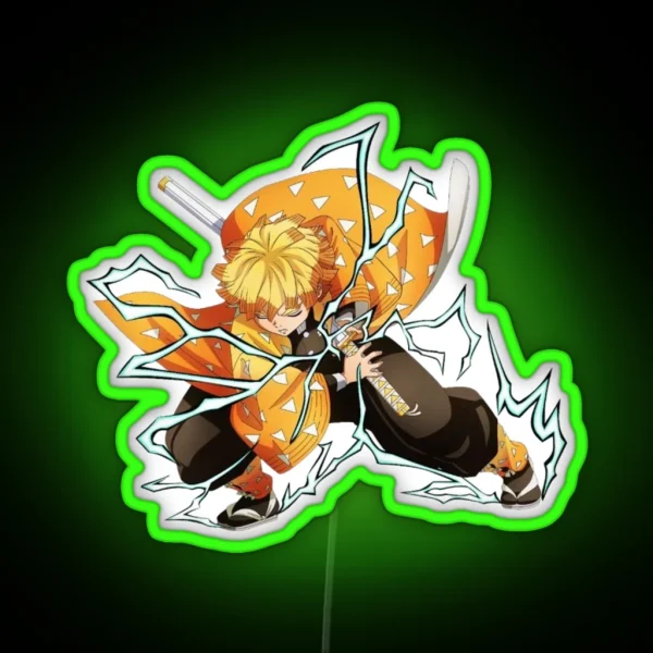 Zenitsu Agatsuma Demon Slayer RGB Neon Sign