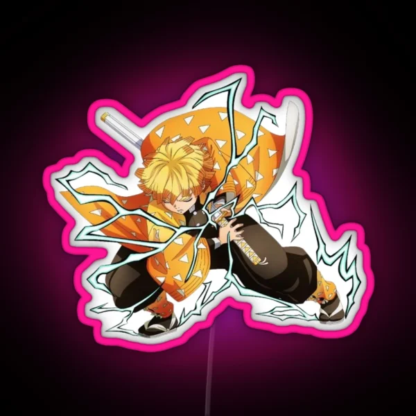 Zenitsu Agatsuma Demon Slayer RGB Neon Sign