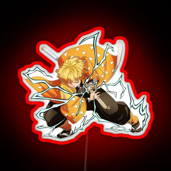 Zenitsu Agatsuma Demon Slayer RGB Neon Sign