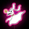 Whimsical Zero's face shines bright with vibrant RGB LED canvas lighting