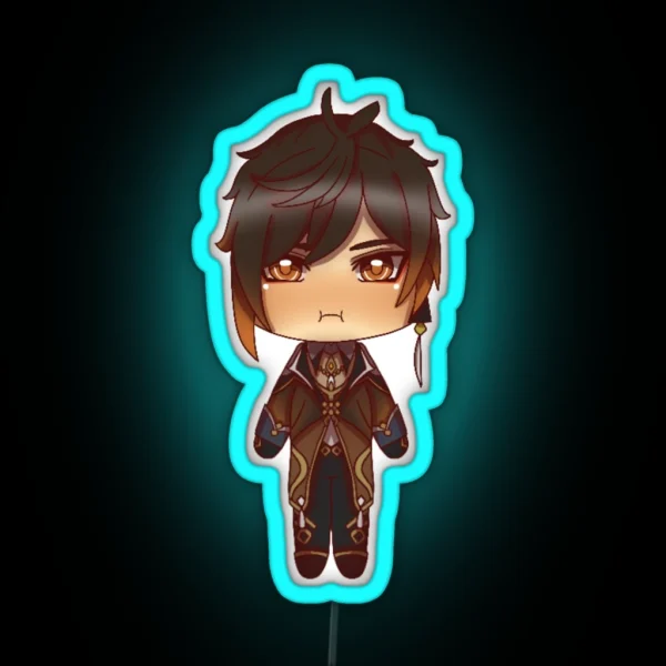 Zhongli Chibi RGB Neon Sign