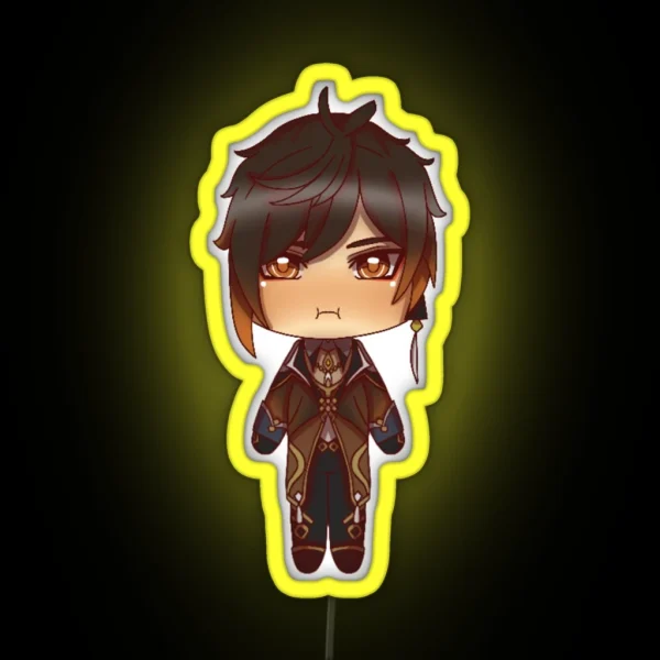 Zhongli Chibi RGB Neon Sign