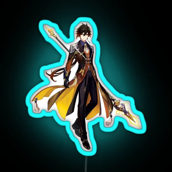Zhongli Genshin Impact Character Led RGB Neon Sign