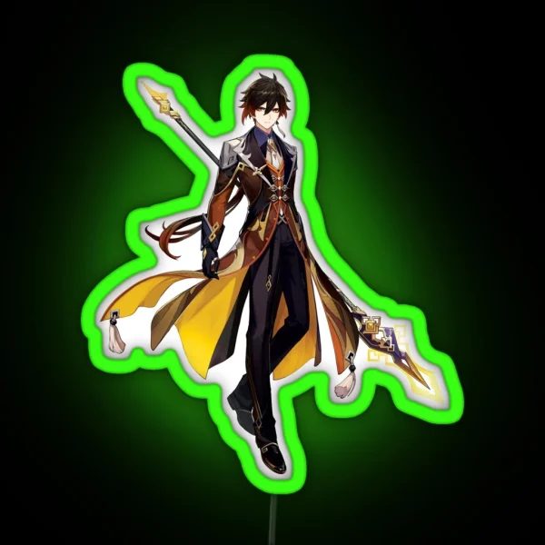 Zhongli Genshin Impact Character Led RGB Neon Sign