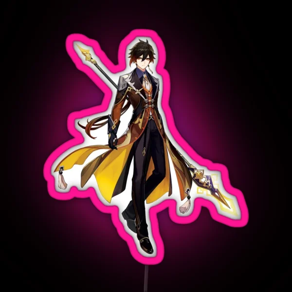 Zhongli Genshin Impact Character Led RGB Neon Sign