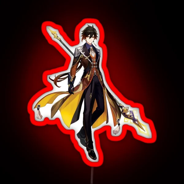Zhongli Genshin Impact Character Led RGB Neon Sign