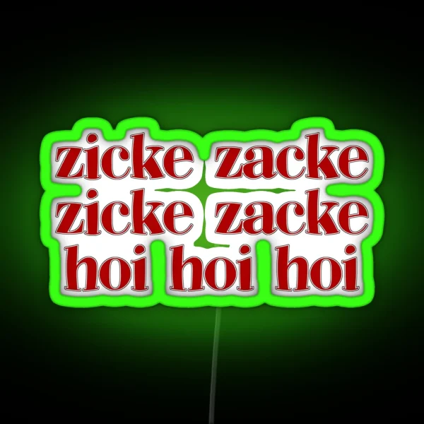 Zicke Zacke Hoi Hoi Hoi Oktoberfest RGB Neon Sign