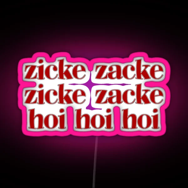 Zicke Zacke Hoi Hoi Hoi Oktoberfest RGB Neon Sign
