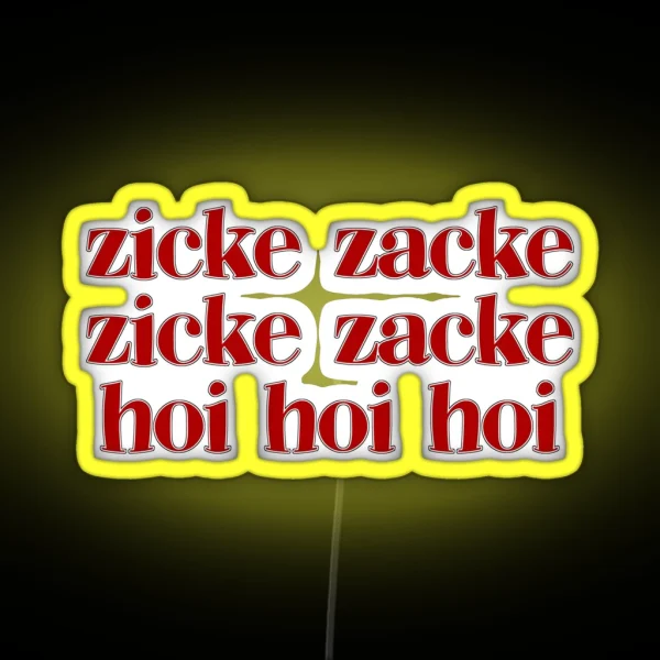 Zicke Zacke Hoi Hoi Hoi Oktoberfest RGB Neon Sign