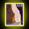 Zion National Park's The Narrows LED Sign in Vibrant Rainbow Neon Colors