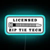 RGB color changing zip tie holder office desk decor accents