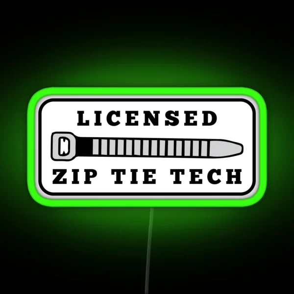 Zip Tie Tech RGB Neon Sign