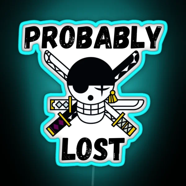 Zoro Probably Lost RGB Neon Sign