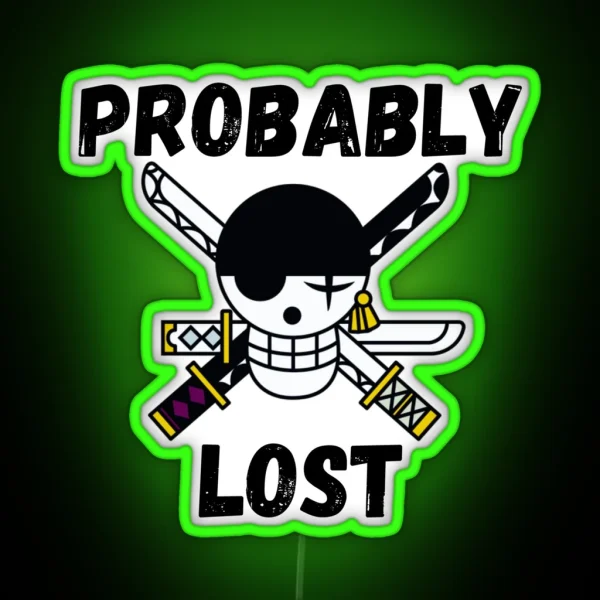 Zoro Probably Lost RGB Neon Sign
