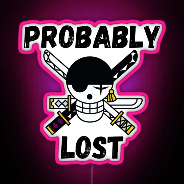 Zoro Probably Lost RGB Neon Sign