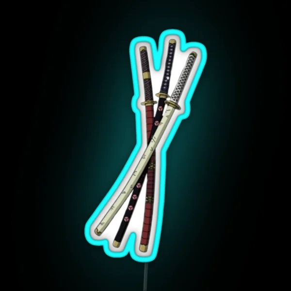 Zoro S Swords RGB Neon Sign