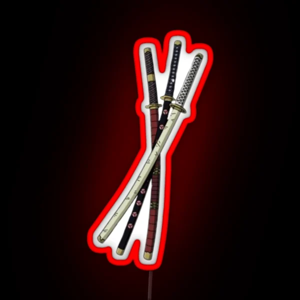 Zoro S Swords RGB Neon Sign
