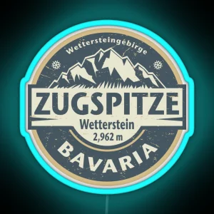 Zugspitze Bavaria Germany RGB Neon Sign