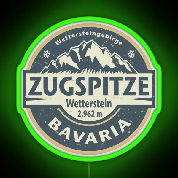 Zugspitze Bavaria Germany RGB Neon Sign