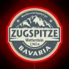 Glowing Mount Zugspitze Mountain Icon from Bavaria Germany RGB Neon
