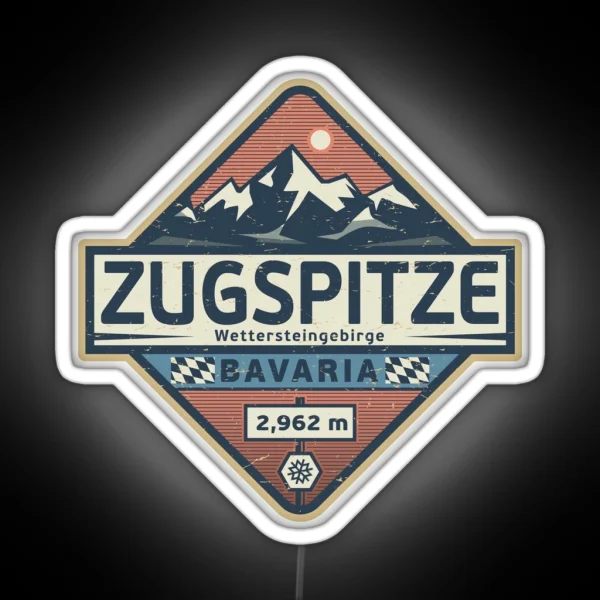 Zugspitze Bavaria Germany RGB Neon Sign