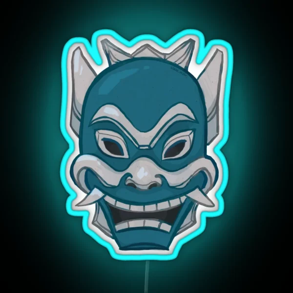 Zuko Blue Spirit Mask ATLA RGB Neon Sign
