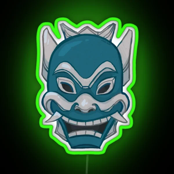 Zuko Blue Spirit Mask ATLA RGB Neon Sign