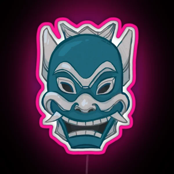 Zuko Blue Spirit Mask ATLA RGB Neon Sign
