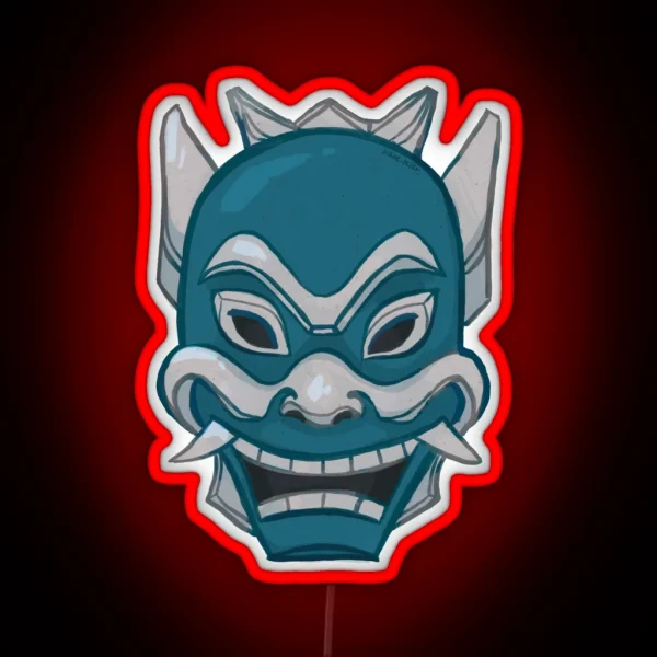 Zuko Blue Spirit Mask ATLA RGB Neon Sign