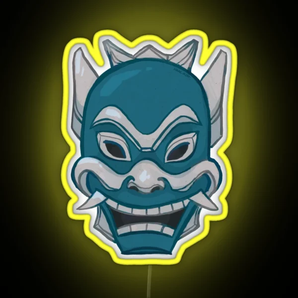 Zuko Blue Spirit Mask ATLA RGB Neon Sign