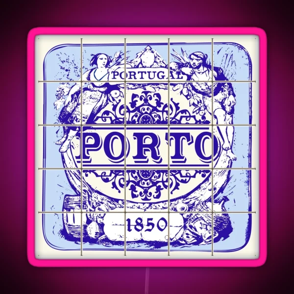 Azulejo Porto Lisbon Azulejos Lisboa RGB Neon Sign