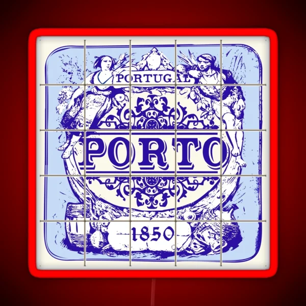 Azulejo Porto Lisbon Azulejos Lisboa RGB Neon Sign
