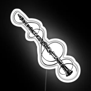 B Flat Clarinet RGB Neon Sign